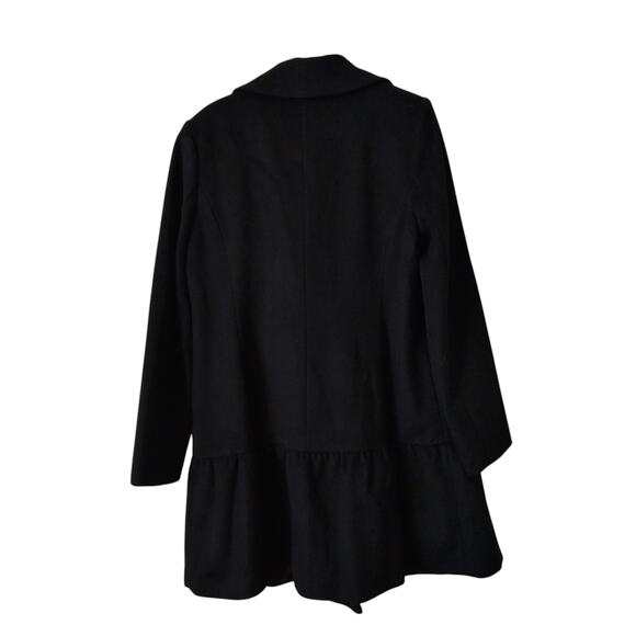 NWT Gal Meets Glam Wool Blend Peacoat Trench Coat Womens Large Classy New $270 - Picture 4 of 7